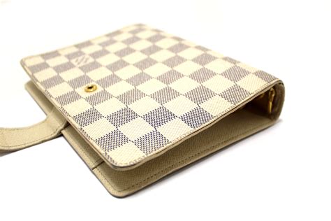 Small Ring Agenda Cover Damier Azur Canvas 